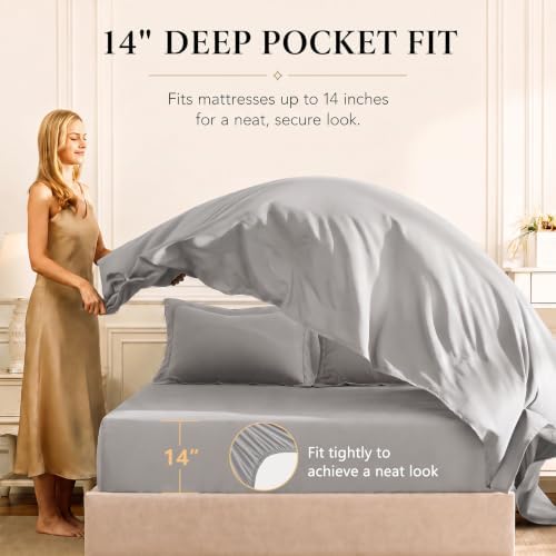 CozyLux Oversized King Comforter Set 120"x98", 7 Piece, French Grey - Image 5