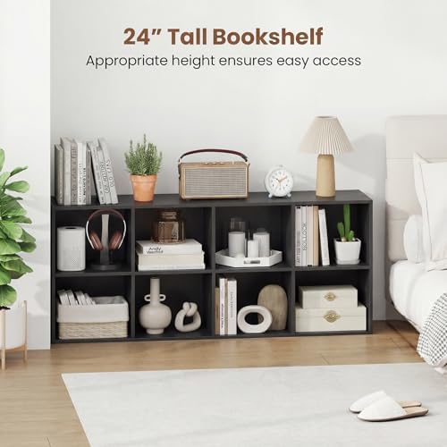 GIANTEX 8-Cube Bookcase, 3-Tier Cubby Bookshelf, Horizontal Vertical Display - Image 5