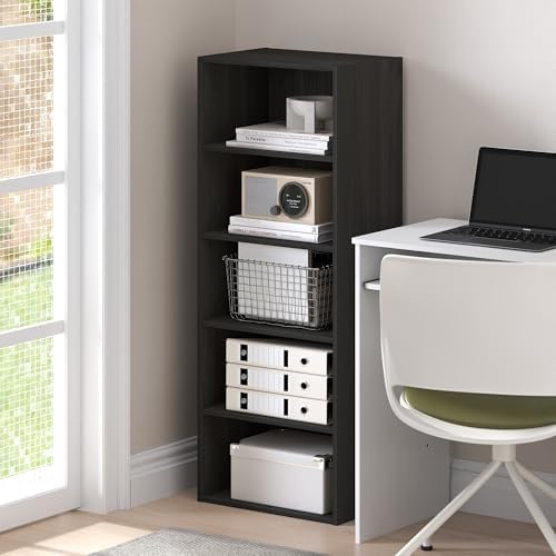 Furinno Basic Book Shelf, 5-Tier Bookshelf, Storage Organizer Bookcase - Image 2