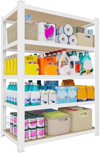PrimeZone 24"W x 16"D x 59"H Closet Storage Shelves, 5-Tier Metal Shelving by PrimeZone
