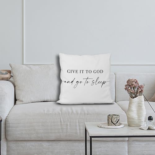 Knibeo Give It to God and Go to Sleep, Decorative Pillows Cover - Image 2
