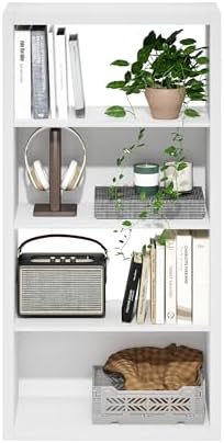 Furinno Viola Book Shelf, 4-Tier Bookshelf, Extra Thick Frame Bookcase - Image 5