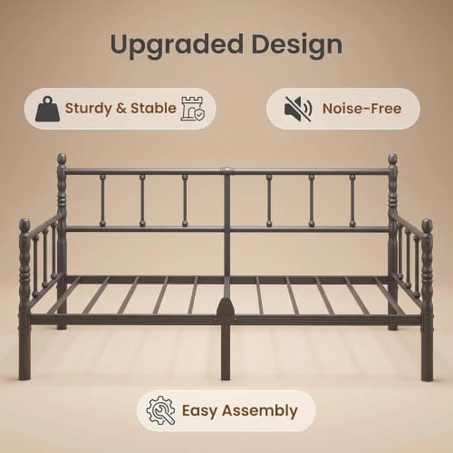12 Inch Twin Metal Daybed Frame - Image 3