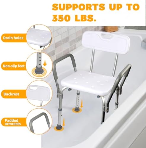Shower Chair for Inside Shower, Shower Stool, Bathroom Stool - Image 5