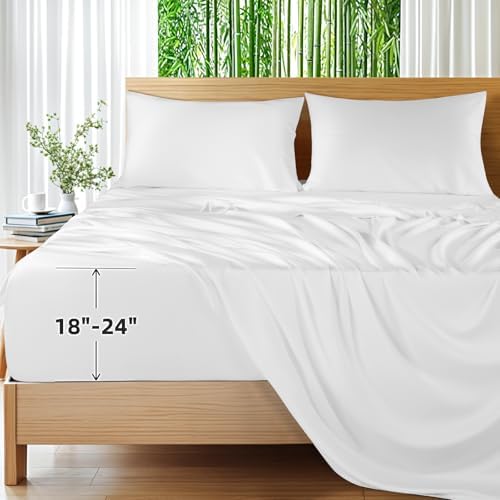 Shilucheng 100% Viscose Derived from Bamboo_Sheets, Extra Deep Pocket by Shilucheng
