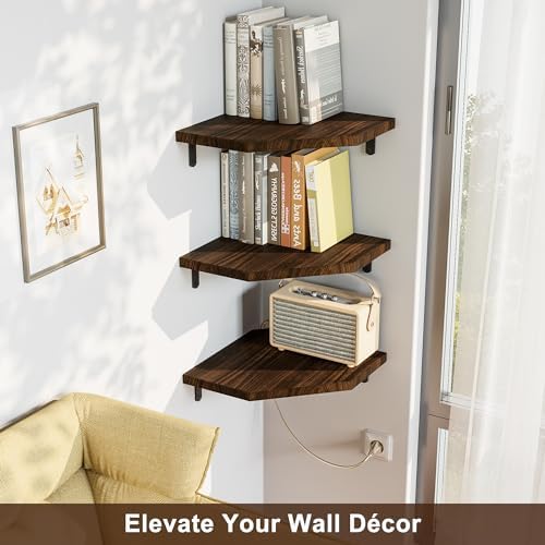 Alsonerbay Pine Wood Corner Shelves - Image 6