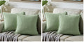 Fancy Homi Pack of 4 Sage Green Decorative Throw Pillow Covers by Fancy+Homi