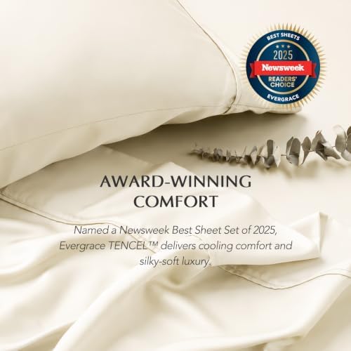 EverGrace Tencel™ Sheet Set, Breathable & Cooling, Ivory White - Image 2