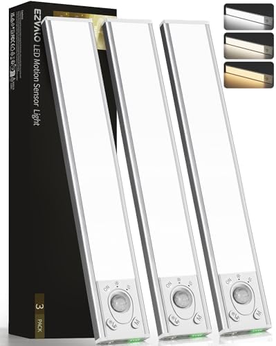 EZVALO Under Cabinet Lighting Wireless, LED Motion Sensor Indoor, Dimmable & 3 by EZVALO