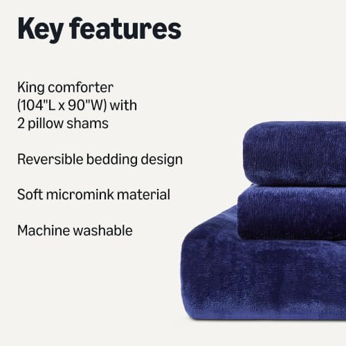 Amazon Basics Reversible Sherpa Comforter Set - Image 2