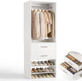 W3 Closet System with Chrome-Plated Hanging Rod & 2 Drawers by ONBRILL