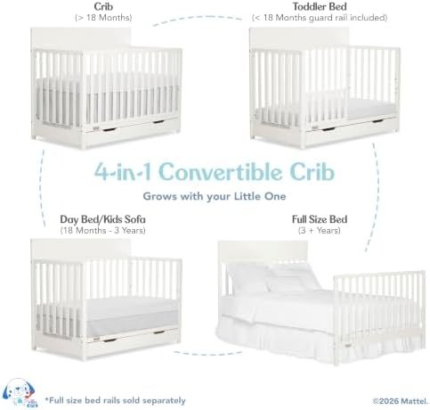 Fisher-Price Meadowbrook 4-in-1 Convertible Full Size Baby Crib - Image 5