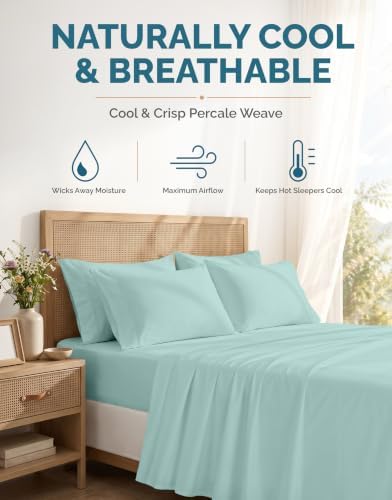 Casa Platino 100% Cotton 6 Pc Queen Sheets Set - Image 4