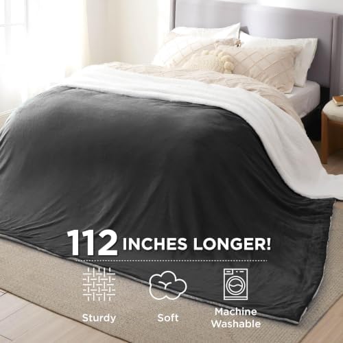 Bedsure GentleSoft Sherpa Fleece Cal King Blankets - Image 3