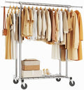HYSEYY Heavy Duty Clothes Rack, Rolling Clothing Rack by HYSEYY