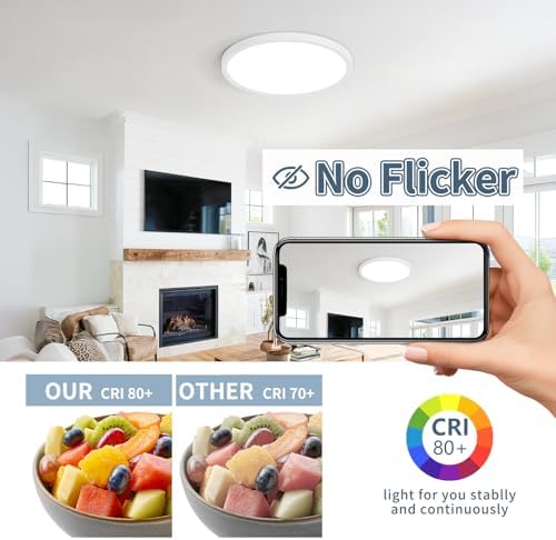 12Pack 11.4 Inch LED Flush Mount Ceiling Light - Image 5