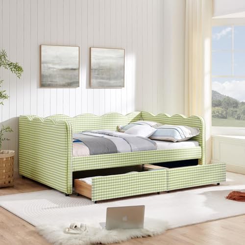 DEINPPA Full Size Gingham Daybed by DEINPPA