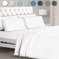 Mueller Luxury 6 PC Full Size Bed Sheets, Super Soft, Deep Pocket up to 16" by Mueller