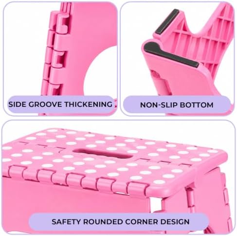 Dyforce Kids Step Stool 11 Inch, 300lbs Folding Step Stool - Image 3