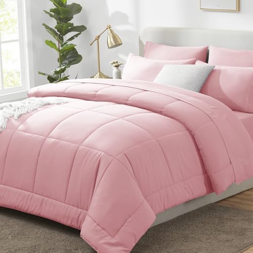 CozyLux Queen Comforter Set Pink by CozyLux