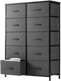 DUMOS 10 Drawer Tall Dresser for Bedroom & Living Room by DumosLifestyle
