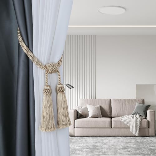 Magnetic Curtain Tiebacks Handmade Tassel Drapery Holdback - Image 4