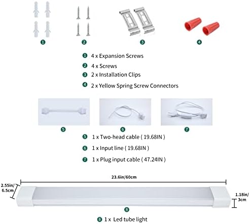 KUKUMAO LED Tube Light Fixture - Image 6