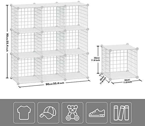 HUBSON Wire Cube Storage Organizer, Book/Toy/Craft/Potted Plants and petCloset - Image 3