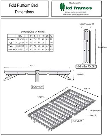 KD Frames Fold Platform Bed - Image 4