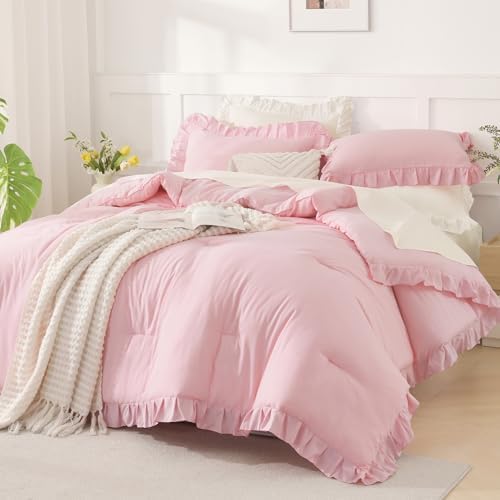 Andency Pink Comforter Set Full Size - Image 4