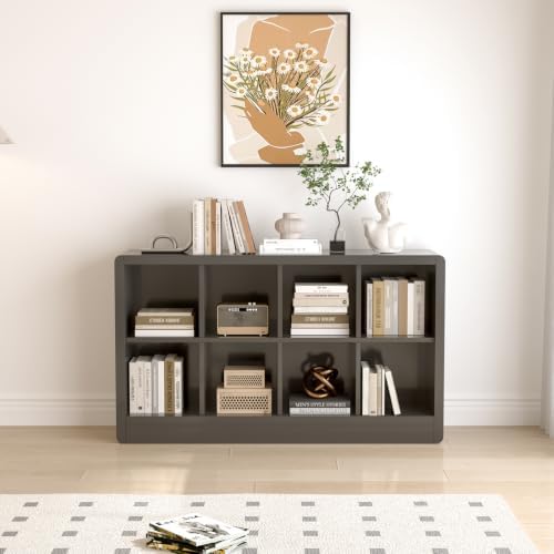 Low Cube Bookcase, 8-Cube Storage Organizer Shelf - Image 7