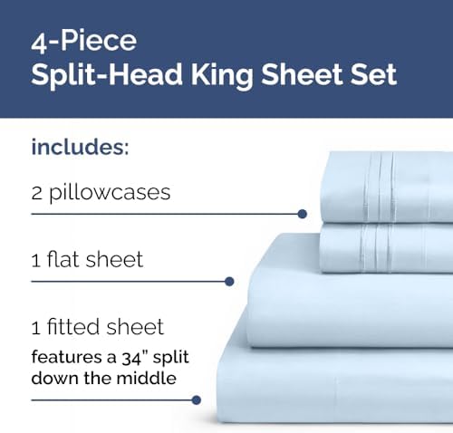 Flex Top Split Head King 4 Piece Sheet Set - Image 2