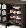 Furinno Cubicle 3-Shelf File Organizer Cube Shelf Insert, Dark Oak by Furinno-FitsYourSpaceFitsYourBudget