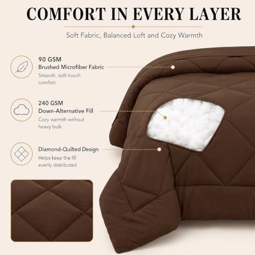 CozyLux Super King Plus Comforter Set 128"x120", 7 Piece - Image 3