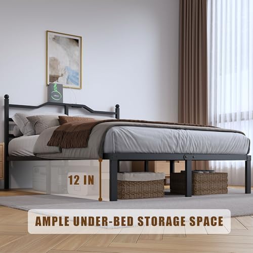 SHOANED Bed Frame with Charging Station - Image 4