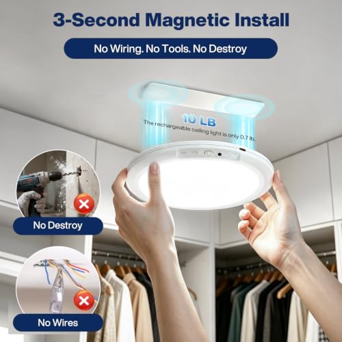 8000mAh Rechargeable Ceiling Light - Image 4