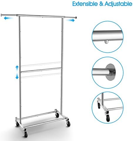 Simple Trending Clothing Garment Rack, Extensible Clothes Rack - Image 4