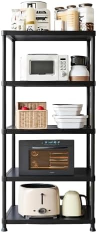 Plastic Storage Shelves, 5 Tier Shelving Unit by Unknown