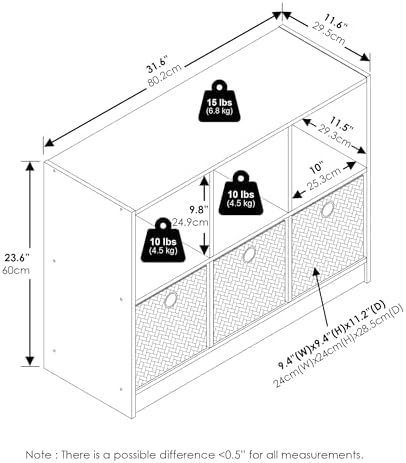 Furinno Basic 6-Cube Book Shelf - Image 3
