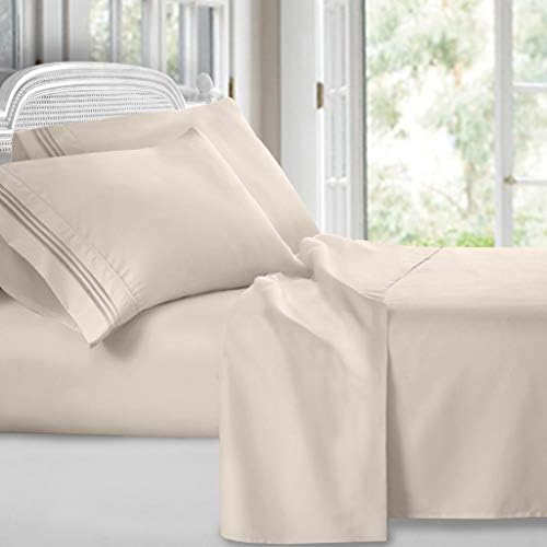 Clara Clark Bed Sheets, Premier 1800 Series 4 Piece Bed Sheet Set, Deep Pocket by ClaraClark
