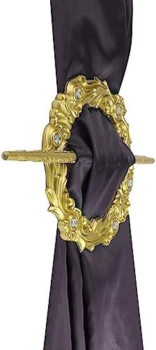 2 Pack Gold Crown Curtain Tiebacks - Image 5