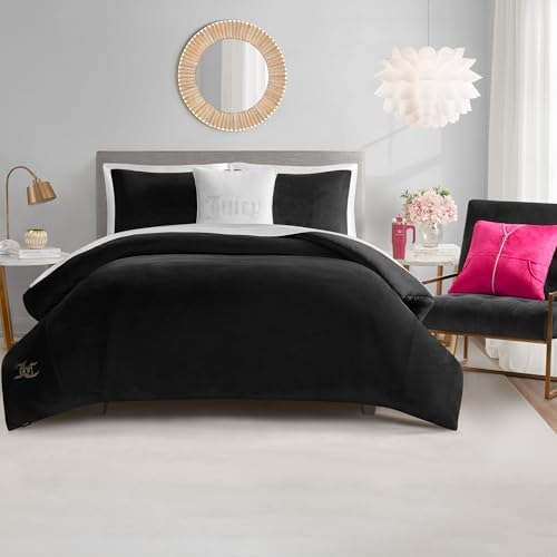 Juicy Couture Black Velour Full/Queen Comforter Set - Image 7