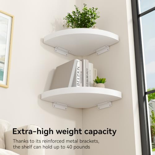 YMYNY Set of Corner Floating Shelves - Image 5