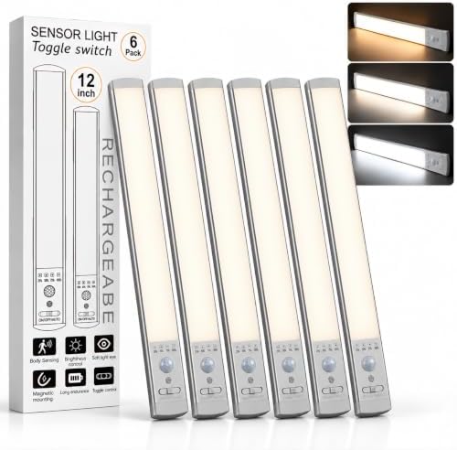 12 Inch Under Cabinet Lighting, 3 Color Motion Sensor Light 2 Pack by Unknown