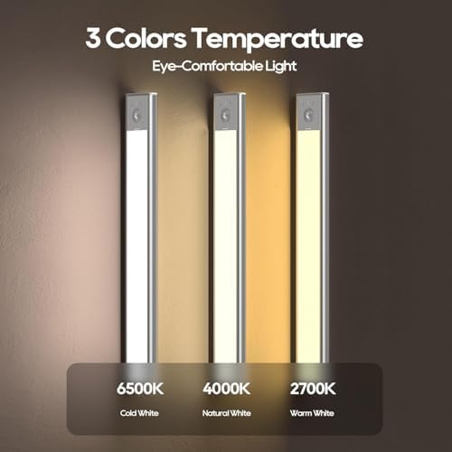 Under Cabinet Lighting, 2 Pack 13 Inch 3 Color Temperatures Motion Sensor Light - Image 2