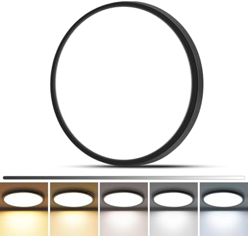 zemty 1Pack LED Flush Mount Ceiling Light, 9Inch 18W Dimmable Ceiling Lights by ZemtyCeilinglight