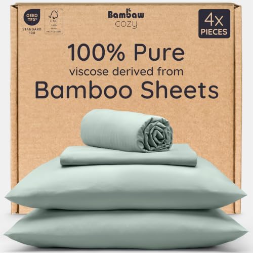 Bambaw 100% Viscose Derived from Bamboo Sheets Queen Size Deep Pocket Set – by Bambaw