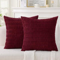 2 Pack Corduroy Decorative Throw Pillow by WHATWEARS