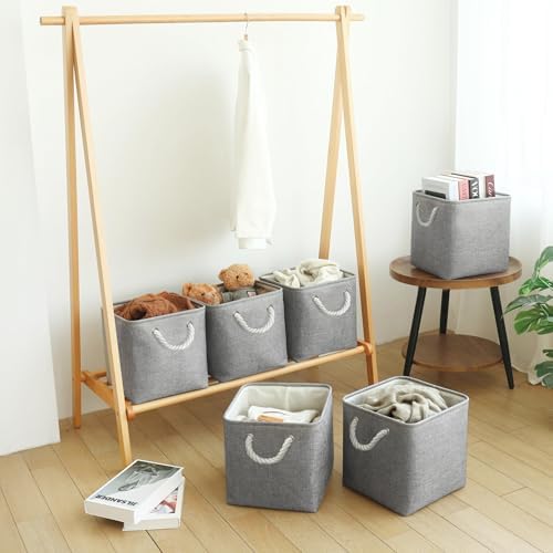 11 inch Cube Storage Bin with Handles 6 Pack - Image 5