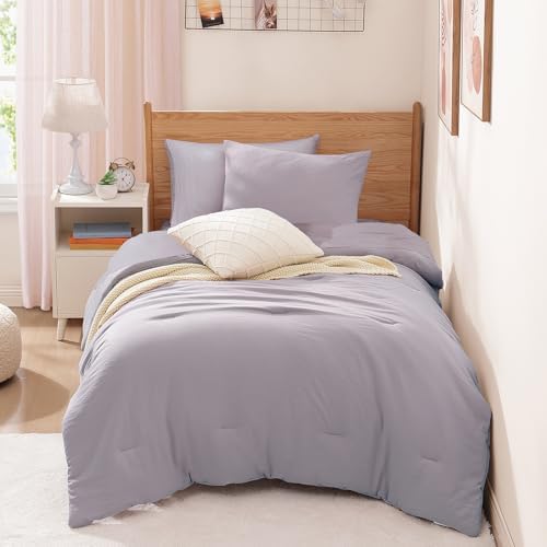 Twin XL Comforter Set- 5 Pieces Prewashed Bed in a Bag Twin Bedding Sets by WRENSONGE